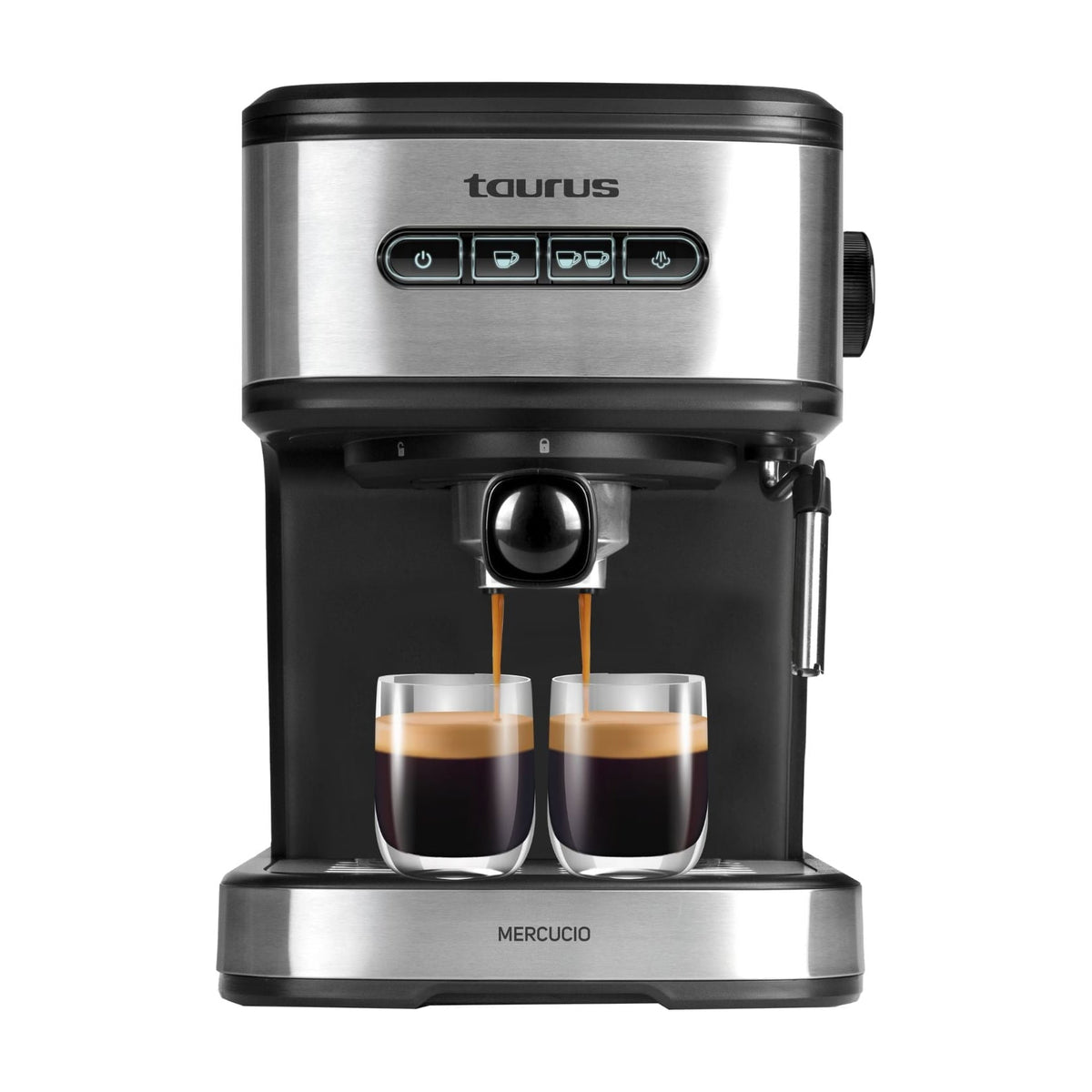 Cafetera espresso Taurus Mercucio de 20 bar con depósito de 1,5 L