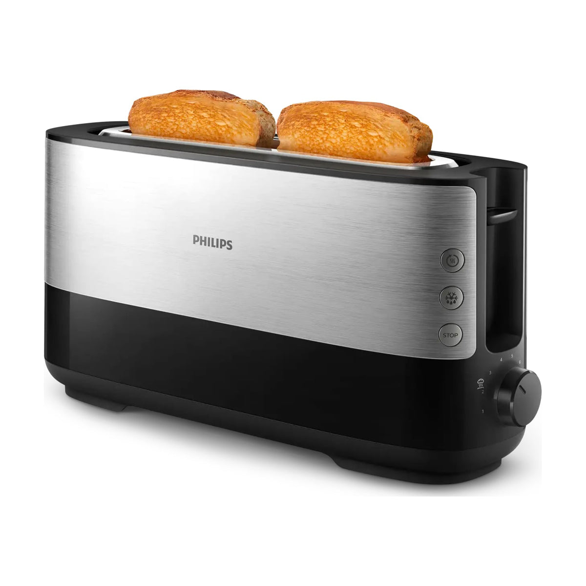 Tostadora Philips HD2692/90 de ranura larga y 8 niveles de tostado