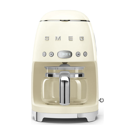 Cafetera de goteo Smeg DCF02CREU de 10 tazas, crema