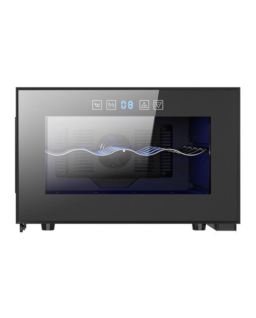 Saivod VTS8HE black 8-bottle wine cooler, front view
